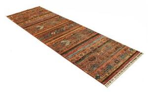 Tappeto Samarkand Geometrico Ruggine Blu Petrolio Corsia 80x250 Cm