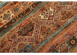 Tappeto Samarkand Geometrico Ruggine Blu Petrolio Corsia 80x250 Cm