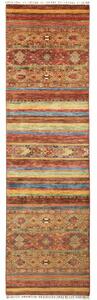 Tappeto Samarkand Geometrico Rosso Mattone Ocra Corsia 81x299 Cm