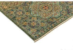 Tappeto Kairo Stilizzato Verde Petrolio Avorio Corsia 80x290 Cm