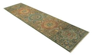 Tappeto Kairo Stilizzato Verde Petrolio Avorio Corsia 80x290 Cm