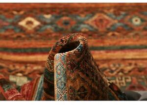 Tappeto Samarkand Geometrico Ruggine Blu Petrolio Corsia 80x250 Cm