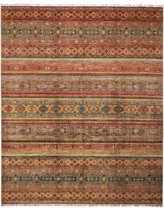 Tappeto Samarkand Geometrico Rosso Mattone Blu Petrolio 249x303 Cm