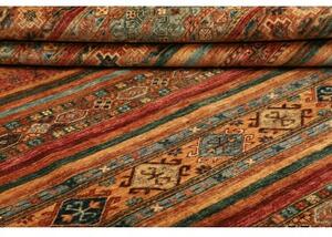 Tappeto Samarkand Geometrico Rosso Mattone Blu Petrolio 249x303 Cm