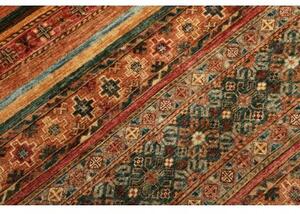 Tappeto Samarkand Geometrico Rosso Mattone Blu Petrolio 249x303 Cm