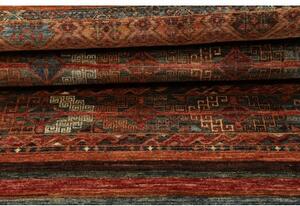 Tappeto Samarkand Geometrico Ruggine Blu Petrolio Corsia 80x250 Cm