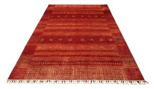 Tappeto Gabbeh Nova Figurativo Rosso Arancione 165x248 Cm