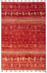 Tappeto Gabbeh Nova Figurativo Rosso Beige 79x121 Cm
