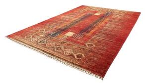 Tappeto Gabbeh Nova Astratto Rosso Mattone Blu Notte 266x360 Cm