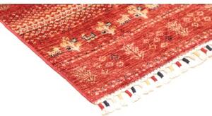 Tappeto Gabbeh Nova Figurativo Rosso Beige 79x121 Cm