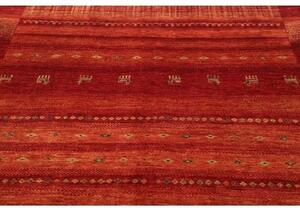 Tappeto Gabbeh Nova Figurativo Rosso Arancione 165x248 Cm