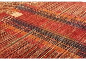 Tappeto Gabbeh Nova Astratto Rosso Mattone Blu Notte 266x360 Cm