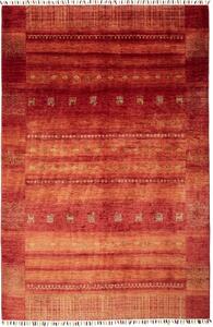 Tappeto Gabbeh Nova Figurativo Rosso Arancione 165x248 Cm