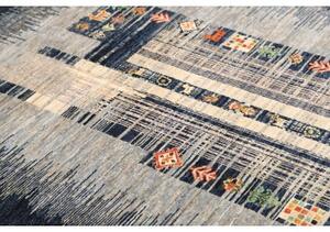 Tappeto Gabbeh Nova Astratto Blu Notte Grigio Chiaro 122x185 Cm