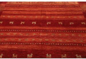 Tappeto Gabbeh Nova Figurativo Rosso Mattone Arancione 165x235 Cm