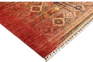 Tappeto Gabbeh Nova Astratto Rosso Mattone Blu Notte 266x360 Cm