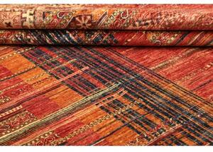 Tappeto Gabbeh Nova Astratto Rosso Mattone Blu Notte 266x360 Cm