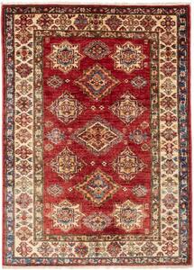 Tappeto Kazak Fine Geometrico Rosso Avorio 100x140 Cm