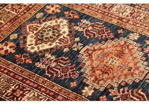 Tappeto Kazak Fine Stilizzato Blu Beige 100x147 Cm