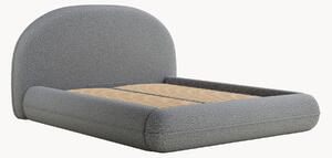 Letto imbottito in bouclé fatto a mano con contenitore Koji