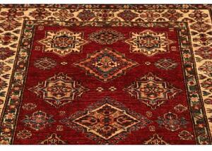 Tappeto Kazak Fine Geometrico Rosso Avorio 100x140 Cm