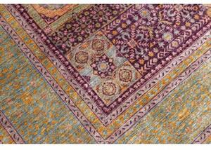 Tappeto Kairo Geometrico Viola Verde Salvia 277x350 Cm