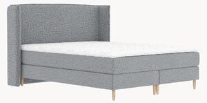 Letto boxspring in bouclé fatto a mano Ardis, H4