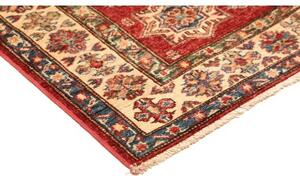 Tappeto Kazak Fine Geometrico Rosso Avorio 100x140 Cm
