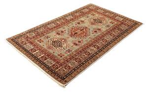 Tappeto Kazak Fine Stilizzato Verde Salvia Rosso Mattone 100x155 Cm
