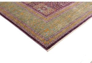 Tappeto Kairo Geometrico Viola Verde Salvia 277x350 Cm