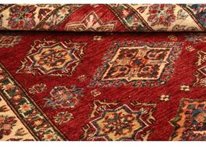 Tappeto Kazak Fine Geometrico Rosso Avorio 100x140 Cm