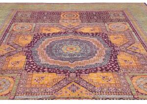 Tappeto Kairo Geometrico Viola Verde Salvia 277x350 Cm