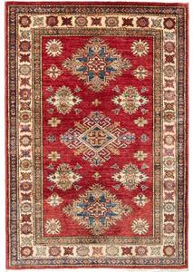 Tappeto Kazak Fine Geometrico Rosso Blu 98x139 Cm