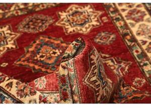 Tappeto Kazak Fine Geometrico Rosso Avorio 100x140 Cm