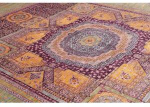 Tappeto Kairo Geometrico Viola Verde Salvia 277x350 Cm