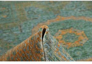 Tappeto Kairo Stilizzato Verde Petrolio Arancione 272x356 Cm