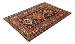 Tappeto Kazak Fine Stilizzato Blu Beige 100x147 Cm
