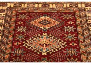 Tappeto Kazak Fine Geometrico Rosso Scuro Avorio 91x155 Cm