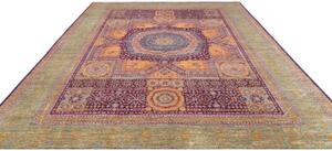 Tappeto Kairo Geometrico Viola Verde Salvia 277x350 Cm