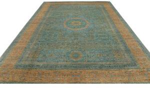 Tappeto Kairo Stilizzato Verde Petrolio Arancione 272x356 Cm