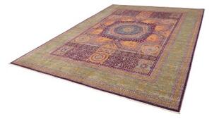 Tappeto Kairo Geometrico Viola Verde Salvia 277x350 Cm