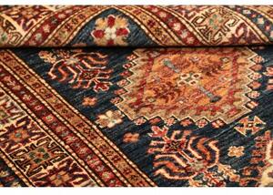 Tappeto Kazak Fine Stilizzato Blu Beige 100x147 Cm