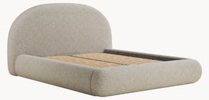 Letto imbottito in bouclé fatto a mano con contenitore Maumere