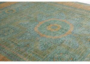 Tappeto Kairo Stilizzato Verde Petrolio Arancione 272x356 Cm