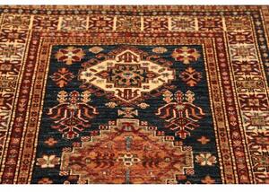 Tappeto Kazak Fine Stilizzato Blu Beige 100x147 Cm