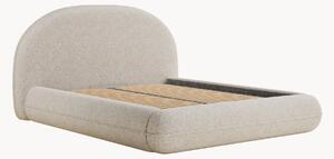 Letto imbottito in bouclé fatto a mano con contenitore Koji