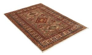Tappeto Kazak Fine Geometrico Marrone Rosso 101x144 Cm