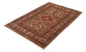Tappeto Kazak Fine Geometrico Marrone Rosso 101x144 Cm