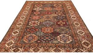 Tappeto Kazak Fine Geometrico Marrone Multicolore 202x300 Cm