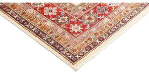 Tappeto Kazak Fine Stilizzato Avorio Rosso 202x297 Cm